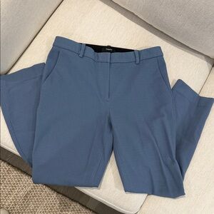 Theory Slate Blue Straight-Leg Dress Pants